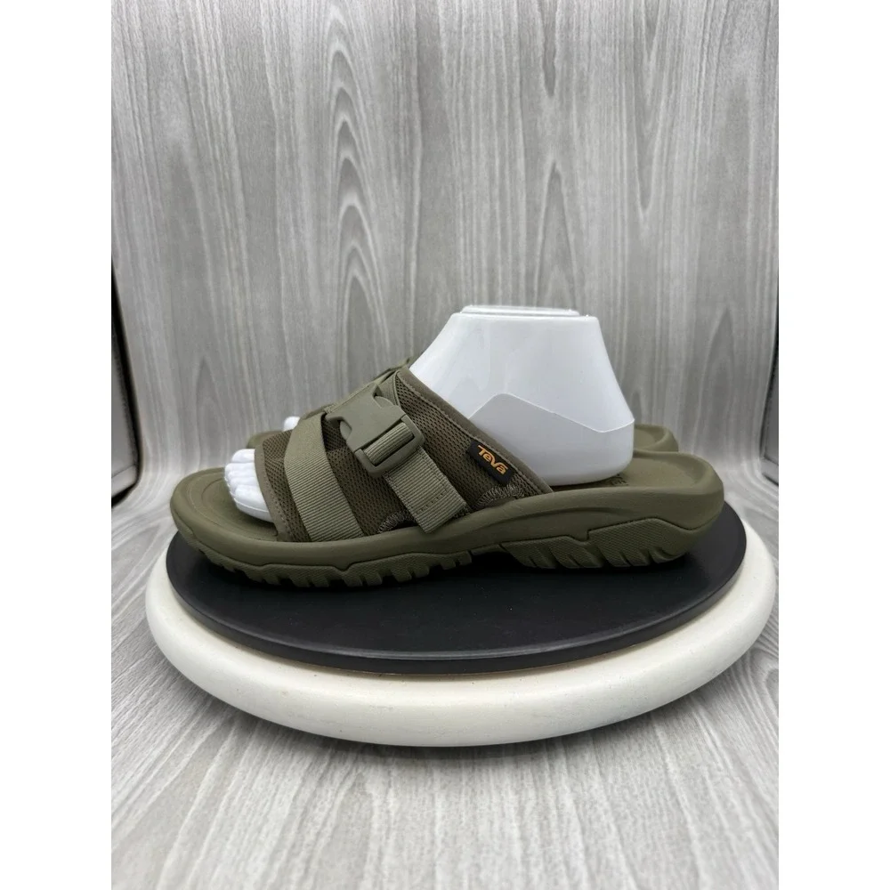 Teva Hurricane Verge Mens Size 10 Olive Green Slip On Slide Sandals 1136230 NEW
